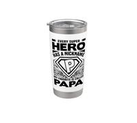 Chaque super-héros a un surnom, mon préféré s'appelle Papa Gobelet isotherme en acier inoxydable double paroi