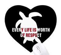 chaque vie vaut de respect Jeux de tapis de souris en forme de coeur