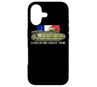 Char B1 à French Heavy Tank WW2 Tanks Flag Coque pour iPhone 17