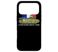 Char B1 à French Heavy Tank WW2 Tanks Flag Coque pour iPhone 17 Pro Max