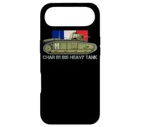 Char B1 à French Heavy Tank WW2 Tanks Flag Coque pour iPhone Air
