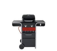Char-Broil Gas2Coal 2.0 2B Grill Chariot Charbon + gaz naturel Noir, Acier inoxydable, Rouge 8200 W