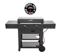 Char-Broil Plancha à Gaz Versa-Tile 3-en-1 Barbecue, Plancha & Four à Pizza | Plaque de cuisson de 70 x 50 cm à revêtement céramique, Surfaces de cuisson interchangeables, Grille en fonte, Bac à graisse