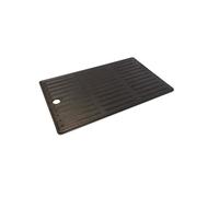 CHAR-BROILl Plaque de Cuisson en Fonte pour Grill Barbecue 4 Brûleurs en Fonte Plancha Réversible 2 Côtés Lisse et Strié 26x43,5 cm
