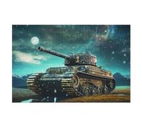 Char d'assaut Puzzles 1000 Pièces Adultes, Puzzle en Bois Jeux D'adresse pour Toute La Famille,Jeu De Team Building （75×50cm）