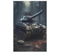 Char d'assaut Puzzles Adultes 1000 Pièces en Bois, Jouet De Puzzle De Défi De Cerveau pour des Enfants, D’Intelligence 78×53cm