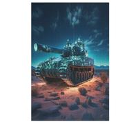 Char d'assaut Puzzles en Bois, De Décompression Puzzle, pour Adultes Enfants 1000 Pièces Jouets De Décompression (78×53cm)