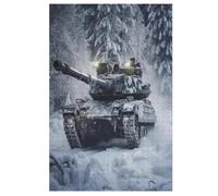 Char d'assaut Puzzles en Bois, De Décompression Puzzle, pour Adultes Enfants 1000 Pièces Jouets De Décompression 78×53cm