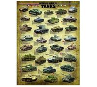 Puzzle Eurographics - Panzer des 2 zweiten Weltkriegs, 1000 pièces multicolore G