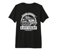 Char M4A3E8 Easy Eight Sherman WW2 T-Shirt Haut de Gamme