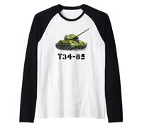 Char Militaire Russe soviétique de la Seconde Guerre Mondiale - T34-85 Tank Manche Raglan