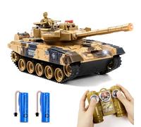 Char Radiocommande Russian T90 RC 1/24, Tank Telecommande avec Effets Sonores, Fumée, Recul, Combat Multijoueur 2,4GHz - Tank Militaire Telecommandé pour Enfant et Adulte, Modele Realiste avec LED