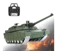 Char RC 1:16, Char Militaire Telecommande 2.4g France H2408 Leclerc Main Battle RC Model avec Son Et Lumières, Simulation De Recul Adultes Vehicule Militaire RC MetalDrive