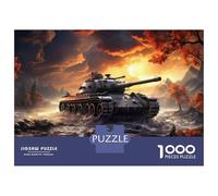 Char traversant Une rivière 1000 Pièces Coffret Puzzle Puzzle Premium Carton Solide - Ultra Dur Couples, Top Noté, Cadeau Noël Parfait pour Tout Le Monde 70x50cm/1000pcs