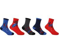 Character Crew Sock 5Pk Children Spider-Man Chd C8-C13 Unisex