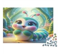 Character de Chenille Mignon 1000 Pièces Carton Robuste Puzzle Classique pour Adultes Défi du Jeu Éducatif Décoration Murale Idée Cadeau 70x50cm/1000pcs