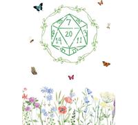 Character Journal: DnD RPG notebook - with character sheets, quest tracker and more: Flower theme for druids, monks, rangers