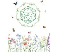 Character Journal: DnD RPG notebook - with character sheets, quest tracker and more: Flower theme for druids, monks, rangers