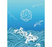 Character Journal: DnD RPG notebook - with character sheets, quest tracker and more: Wave theme