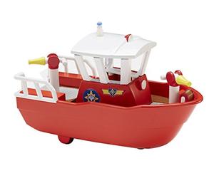 Character Options - Bateau Sam le Pompier Titan avec Lance à Incendie - Bateau de Sauvetage - Rouge - Pour Garçons Enfants Fans de Fireman Sam