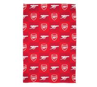 Character World Arsenal FC Couverture polaire - Motif à carreaux - Couverture en flanelle super douce - 100 × 150 cm - Parfait pour les fans de football