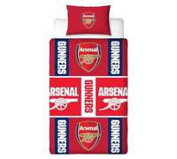 Character World Arsenal FC Parure de lit réversible officielle en polycoton Motif emblème des artilleurs