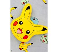 Character World Coussin Pokémon sous Licence Officielle Coussin en Peluche Pikachu | Idéal pour la décoration d'une Chambre ou d'un Salon (35 cm x 35 cm)