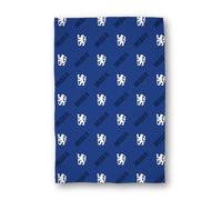 CHARACTER WORLD Couverture polaire officielle Chelsea FC | Super douce, motif géométrique de football | Chaude et super douce au toucher | Parfaite pour la maison, la chambre, les soirées pyjama et le