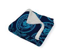 Character World Couverture Polaire Officielle Manchester City FC | Couvre-lit Super Doux et Chaud avec Revers en Sherpa Motif équipe de Football | Parfait pour la Maison, la Chambre, Les soirées