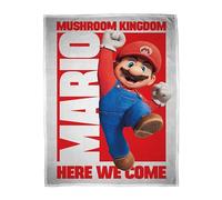 Character World Couverture Polaire Officielle Nintendo Super Mario Movie | Couvre-lit Super Doux et Chaud | Motif Saut | Parfait pour la Maison, la Chambre, Les soirées Pyjama et Le Camping | Taille