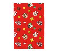 Character World Couverture Polaire Officielle Super Mario Nintendo | Design Here We Go Again | Chaude et Super Douce au Toucher | Parfaite pour la Maison, la Chambre, Les soirées Pyjama et Le Camping