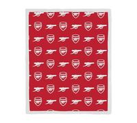 Character World Couverture Polaire Sherpa Officielle Arsenal FC | Super Douce, Motif Combo Football | Chaude et Super Douce au Toucher | Parfaite pour la Maison, la Chambre, Les soirées Pyjama et Le