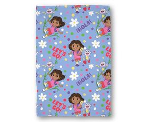 Character World Dora l’Exploratrice Couverture Polaire Officielle | Jet Polaire à Capuche Ultra Doux et Chaud | Design Hola | Parfait pour Maison, Chambre, soirées Pyjama et Camping | 100 x 150 cm