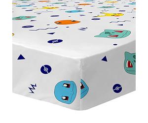 Character World Drap Housse Pokémon Ziggy 90x190/200cm - Bonnet 30cm