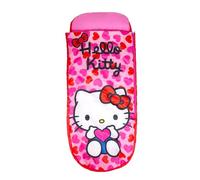 Character World Matelas Gonflable Officiel Hello Kitty ReadyBed pour Enfants avec Sac et Pompe, Motif Chat Rouge et Rose pour Les soirées Pyjama et Le Camping