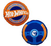 Character World Hot Wheels Coussin Rond rembourré en Forme de Volant en Forme de Course Idéal pour la Chambre à Coucher ou la décoration de Jeu