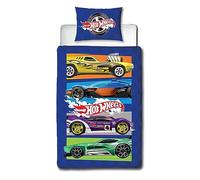 Character World Hot Wheels Parure de lit Simple sous Licence Officielle Beast Design | Parure de lit réversible Double Face avec taie d'oreiller Assortie | Parfait pour Chambre d'enfant | Polycoton