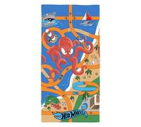 Hot Wheels Serviette Enfants Officielle | Douceur Ultra Douce | Design Creature | Parfait pour Maison, Bain, Plage et Piscine | Taille Unique 70 x 140 cm | 100% Coton