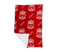 Character World Liverpool FC Couverture polaire Sherpa officielle | Motif football YNWA | Chaude et super douce au toucher | Parfaite pour la maison, la chambre, les soirées pyjama et le camping | 120