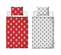 Character World Liverpool FC Parure de lit Simple réversible sans Housse de Couette, Oreiller et taie d'oreiller Lavable, Parfaite pour Les Voyages et Les soirées Pyjama, 10,5 tog