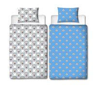 Character World Manchester City FC Parure de lit Simple réversible sans Housse de Couette et taie d'oreiller Lavable pour Voyage 10,5 tog
