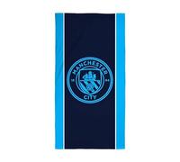 Character World Manchester City FC Serviette Officielle | Toucher Super Doux, Badge Club de Football | Parfait pour la Maison, Le Bain, la Plage et la Piscine | Taille Unique 75 cm x 150 cm | 100%