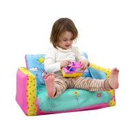 Character World Officiel Peppa Pig Flip Out Mini Canapé 2 en 1 Gonflable pour Enfants Canapé et Chaise Longue Pliante pour Tout-Petits Fauteuil de Lit pour Chambre et Salle de Jeux