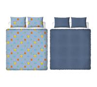 Character World Parure de lit Double Officielle Pokémon, Motif câlin | Housse de Couette réversible en Polaire Double Face. Articles Officiels avec taies d'oreiller Assorties.