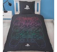 Character World Parure de lit Playstation 135 x 200 cm + 80 x 80 cm - Taille allemande - Playstation - 100 % coton - 2 pièces - Parure de lit pour adolescent garçon