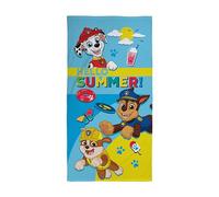 Character World Serviette Officielle Paw Patrol pour Enfants | Toucher Super Doux, Motif été Marshall, Chase, Rubble | Parfait pour la Maison, Le Bain, la Plage et la Piscine | Taille Unique 70 cm x