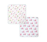 Character World Peppa Pig Couverture en Jersey réversible pour bébé Fille Bleu et Blanc 70 x 75 cm