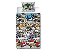 Character World – Parure de lit simple TNMT – Housse de couette réversible Motif Tortues Ninja