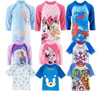 Characters Cartoons Bébé Fille - Maillot de bain Combinaison Protection Soleil Anti UV T-shirt ou Combinaison - Mer Piscine - Été, Minnie Combinaison complète 1912 fuchsia, 6 ans