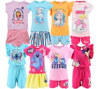 Characters Cartoons Dessins animés - Fille - Ensemble de 2 pièces Coordonné Beach T-shirt et short, 10067 Stitch Blanc, 8 ans